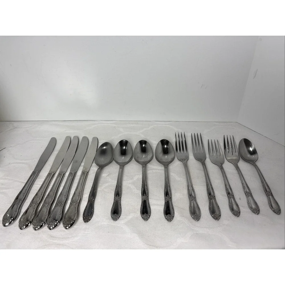 14 VTG Wm A Rogers Oneida Ltd Fenway Daydream Spoons Forks Stainless Flatware